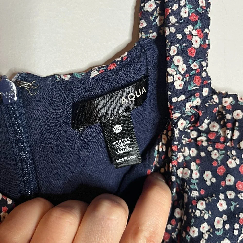 Aqua floral mini sundress - Picture 3 of 4